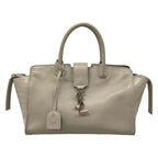 Saint Laurent Paris Handbag Baby Downtown Cabas Light Gray Embossed Leather