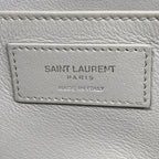 Saint Laurent Paris Handbag Baby Downtown Cabas Light Gray Embossed Leather — view 9