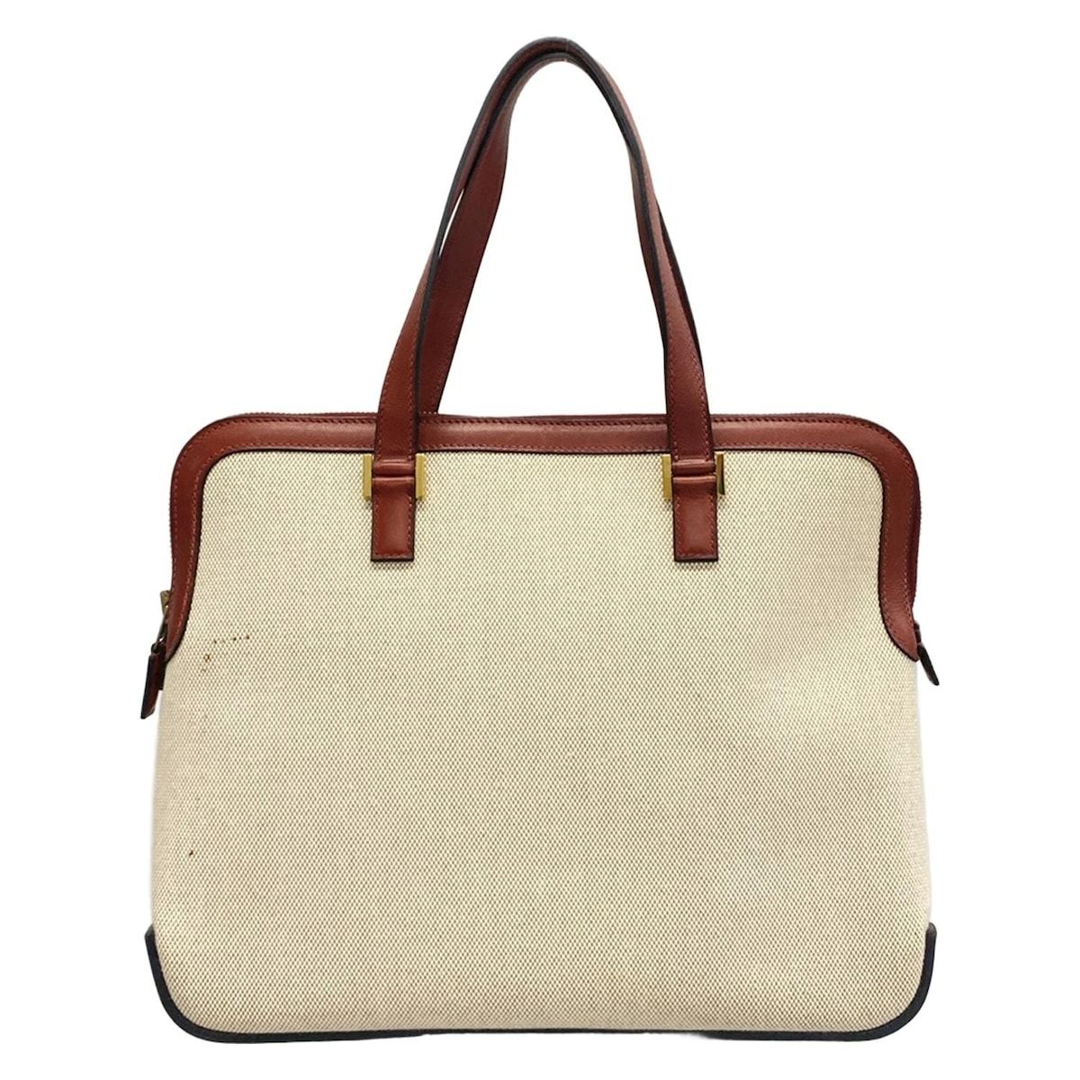 Hermes Handbag Escapade Ivory Rouge Ash Gold Leather