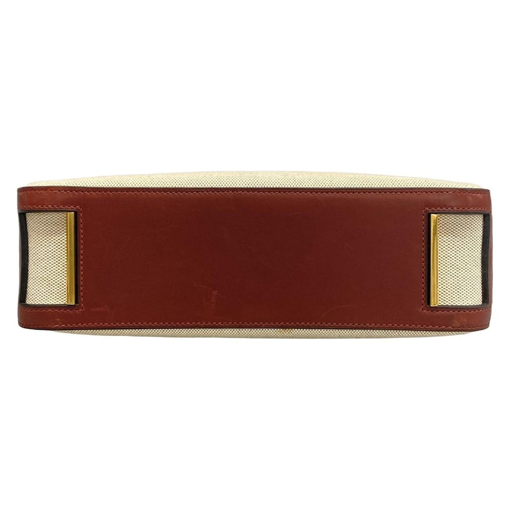 Hermes Handbag Escapade Ivory Rouge Ash Gold Leather — view 5