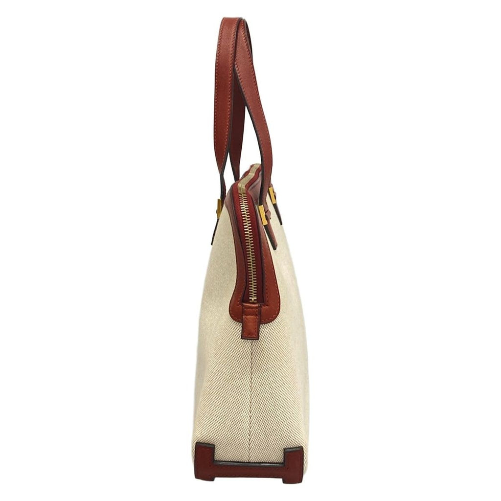 Hermes Handbag Escapade Ivory Rouge Ash Gold Leather — view 4