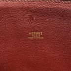 Hermes Handbag Escapade Ivory Rouge Ash Gold Leather — view 9