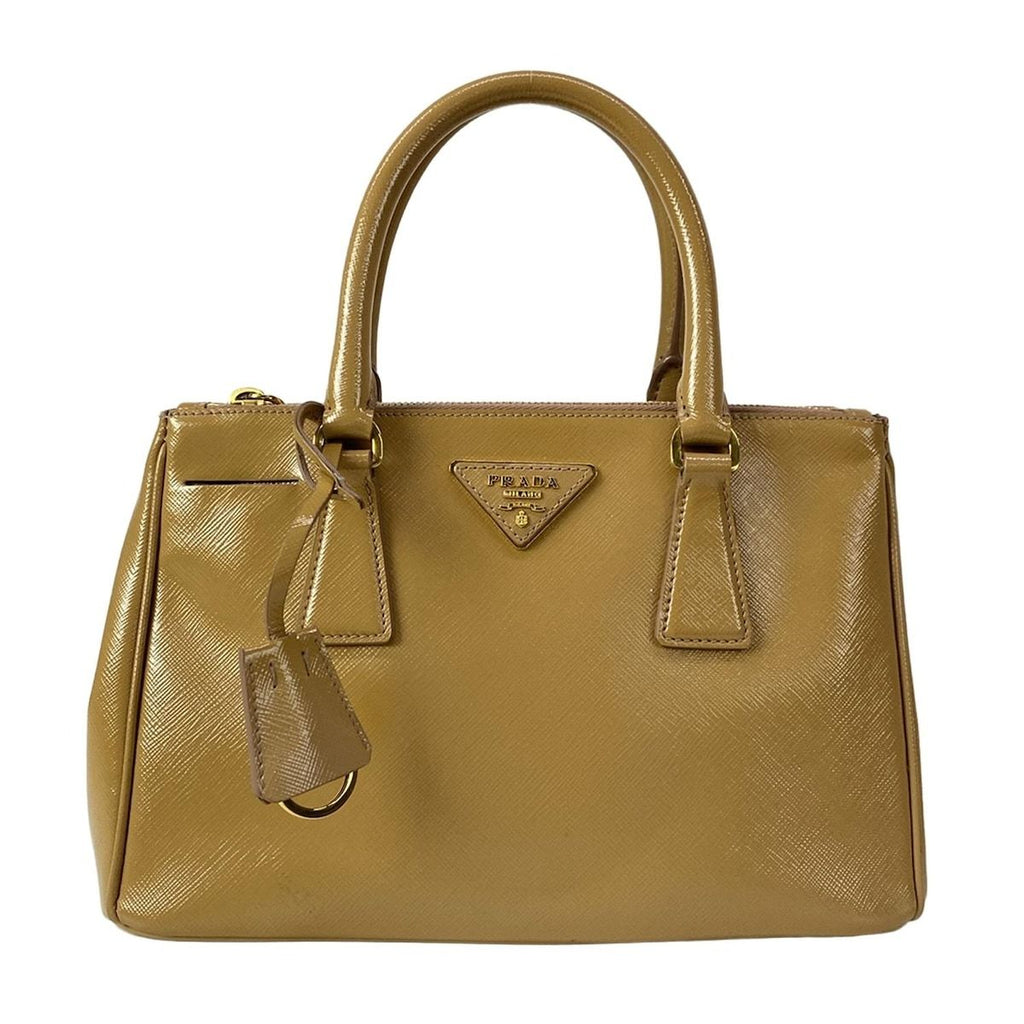 Prada Galleria Mini Bag Light Brown Leather