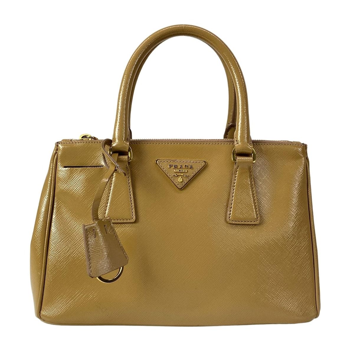 Prada Galleria Mini Bag Light Brown Leather