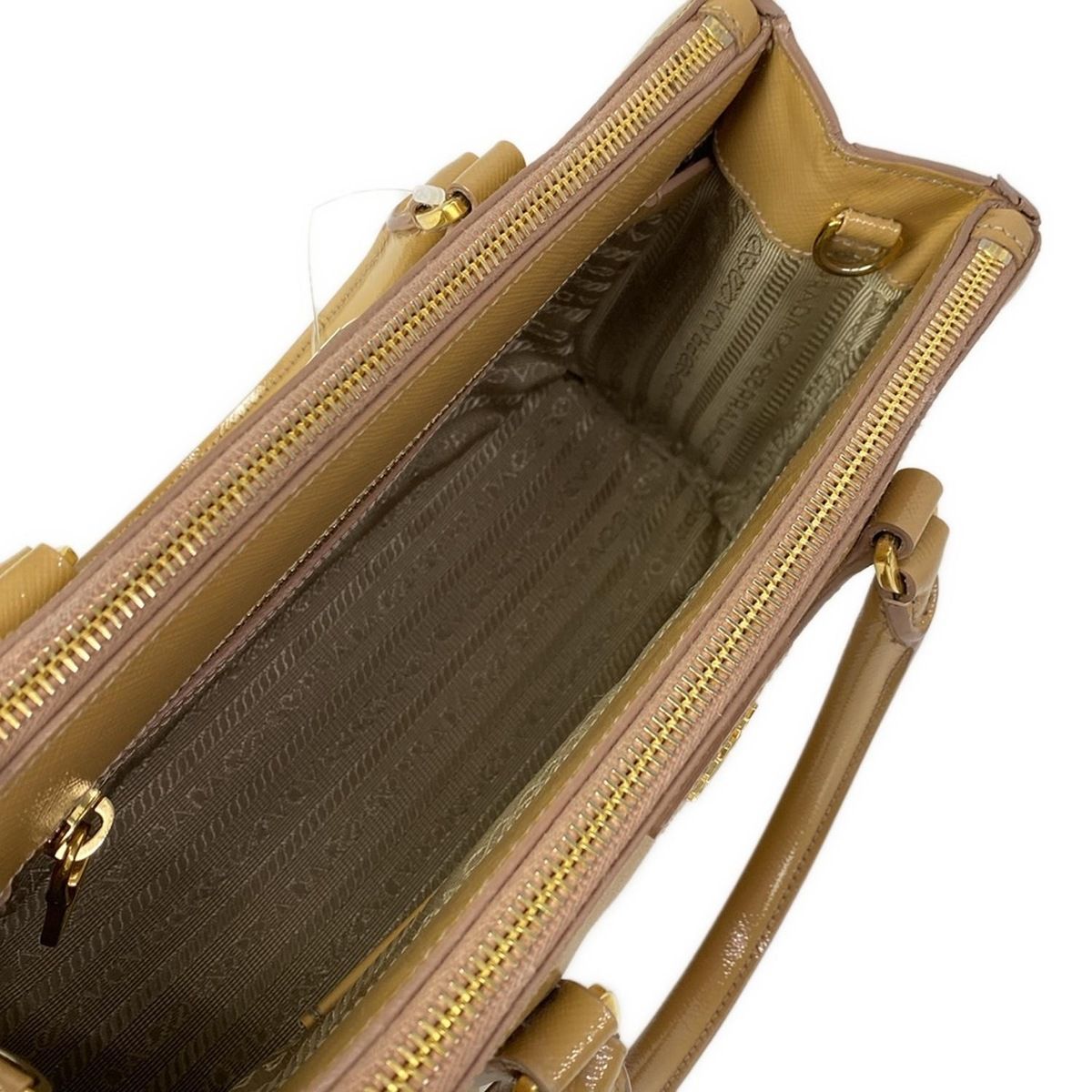 Prada Galleria Mini Bag Light Brown Leather — view 7