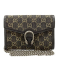 Gucci Wallet Dionysus GG Pattern Black Beige Chain Strap Removable Leather