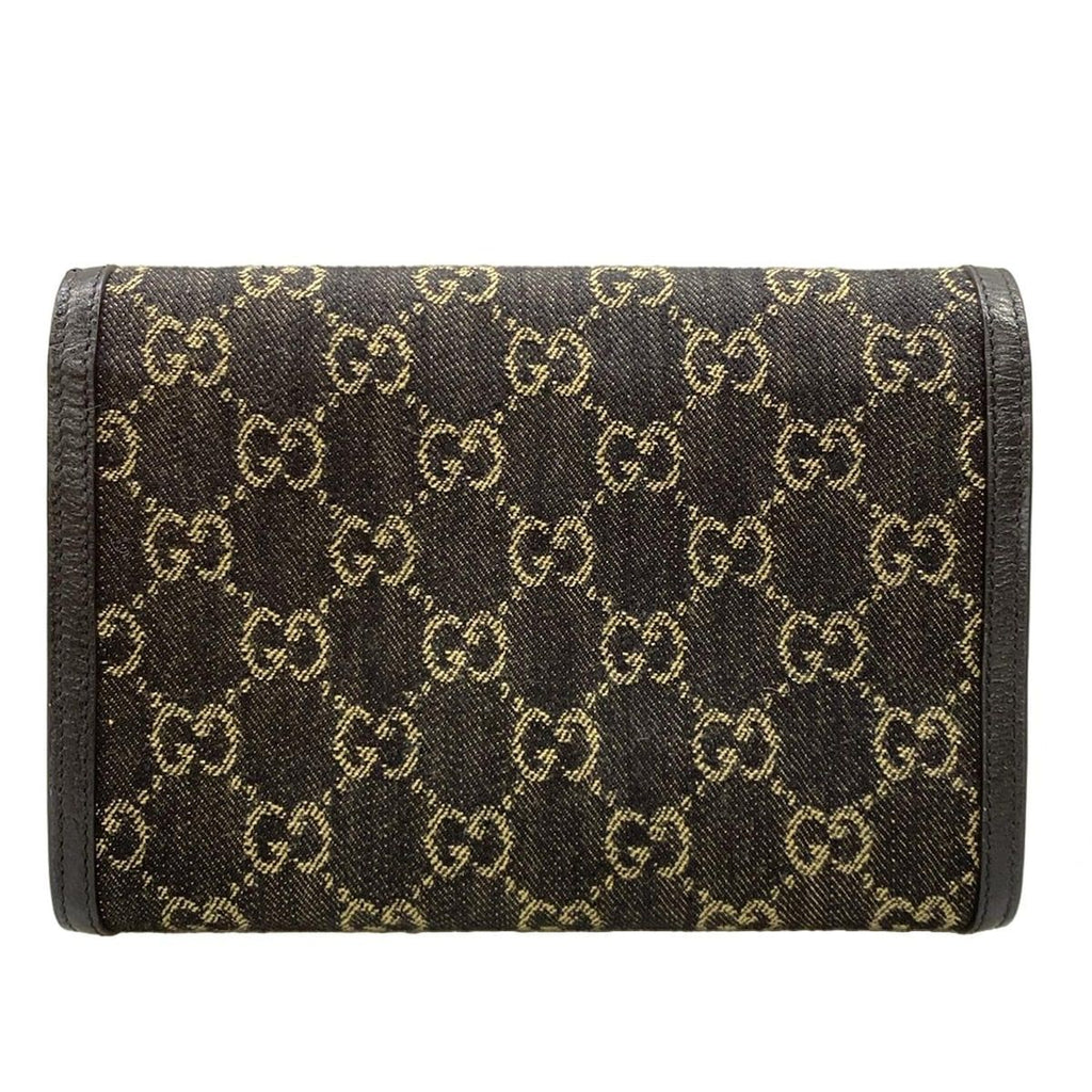 Gucci Wallet Dionysus GG Pattern Black Beige Chain Strap Removable Leather — view 2
