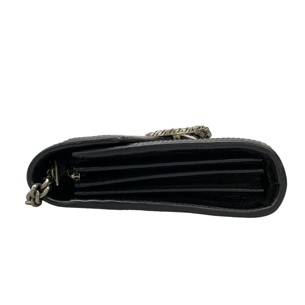 Gucci Wallet Dionysus GG Pattern Black Beige Chain Strap Removable Leather — view 9