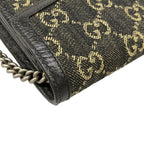Gucci Wallet Dionysus GG Pattern Black Beige Chain Strap Removable Leather — view 8