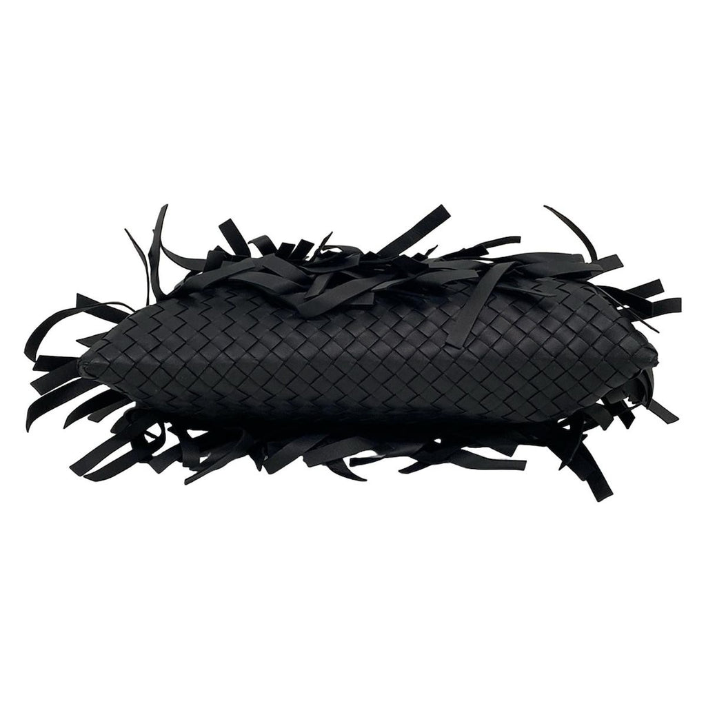 Bottega Veneta Clutch Intrecciato Black Fringe Leather — view 5
