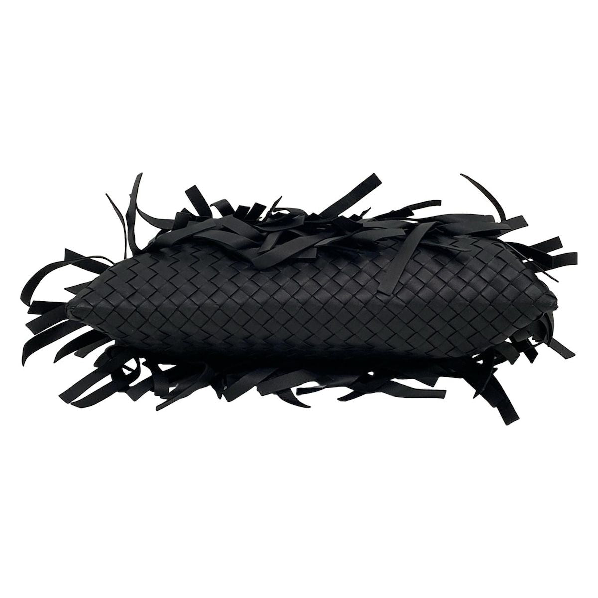 Bottega Veneta Clutch Intrecciato Black Fringe Leather — view 5