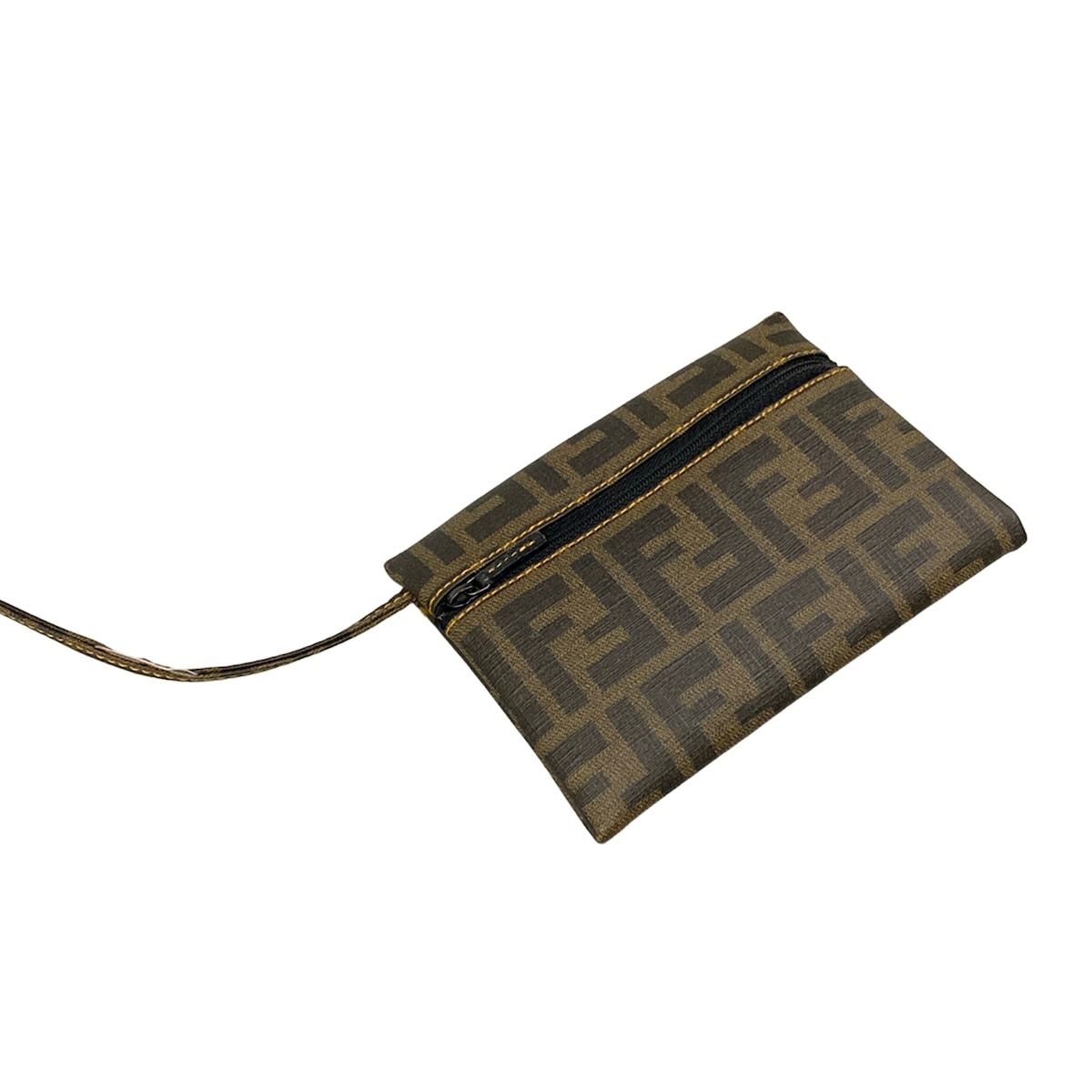 Fendi Tote Zucca Pattern Dark Brown Light Mesh — view 8