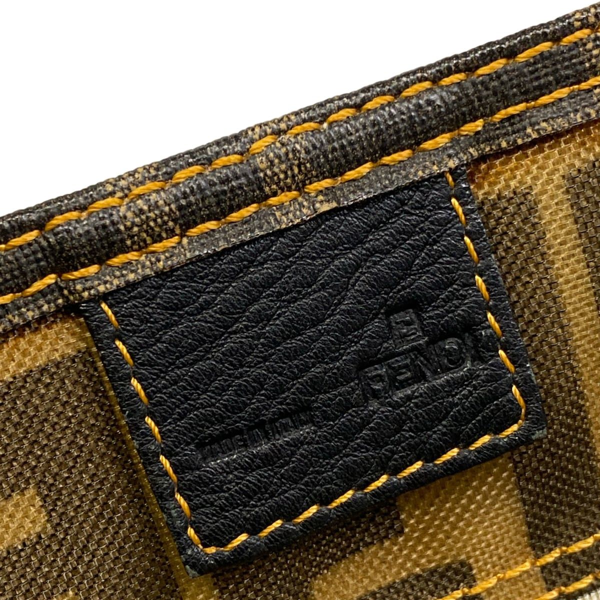 Fendi Tote Zucca Pattern Dark Brown Light Mesh — view 9