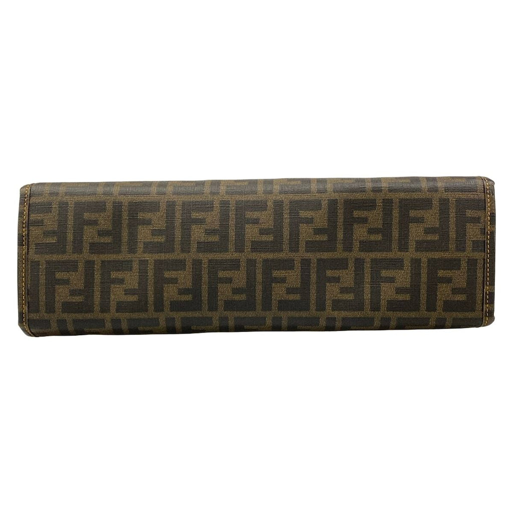 Fendi Tote Zucca Pattern Dark Brown Light Mesh — view 5