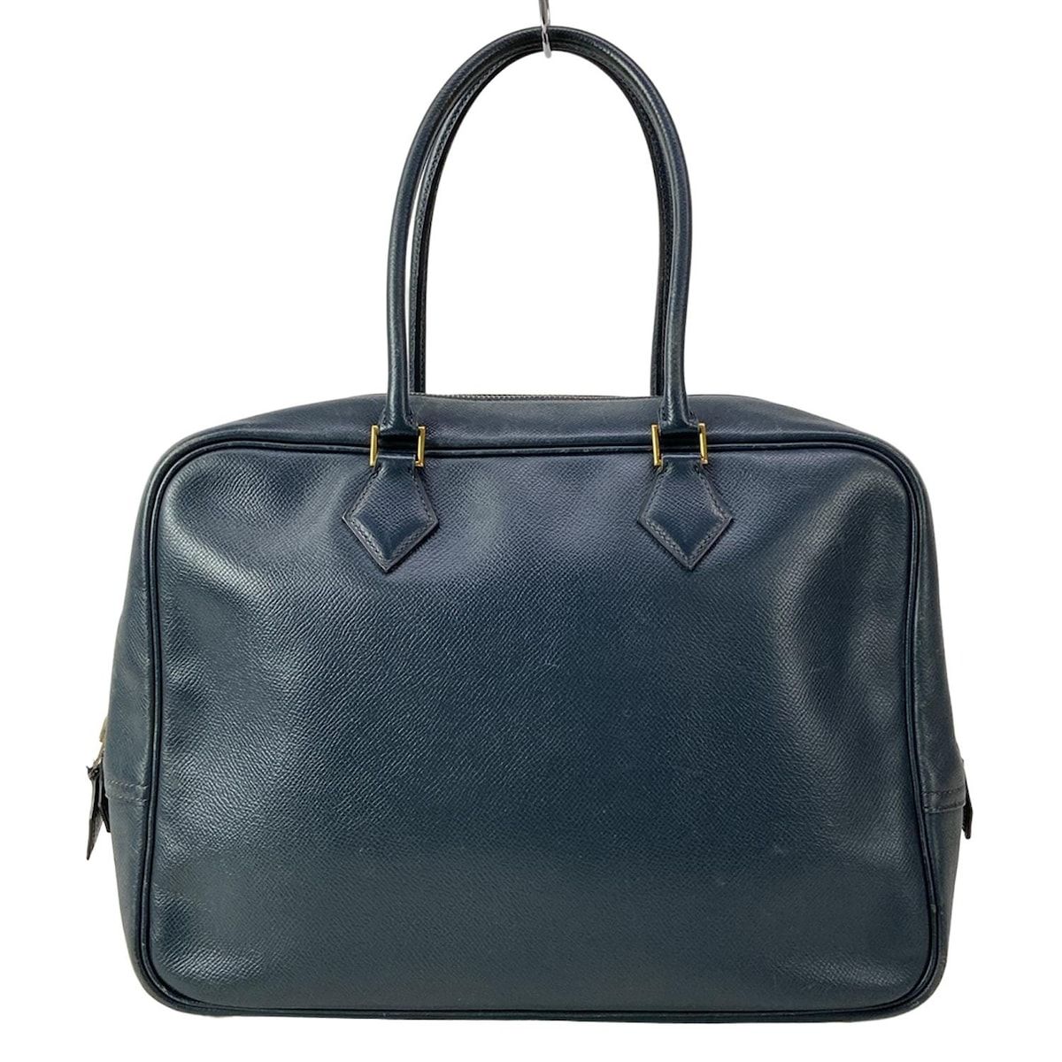Hermes Handbag Plume 32 Dark Navy Gold