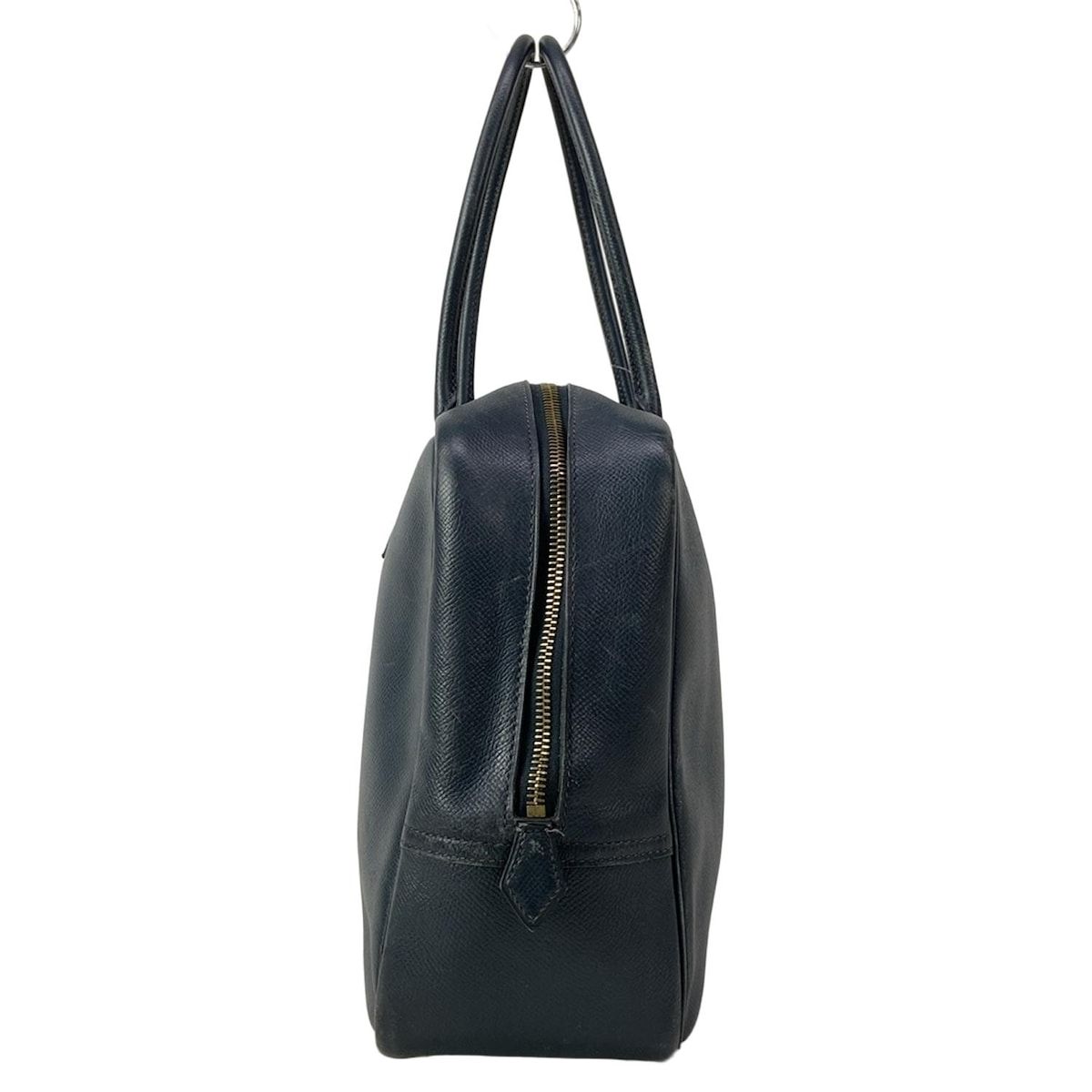Hermes Handbag Plume 32 Dark Navy Gold — view 4