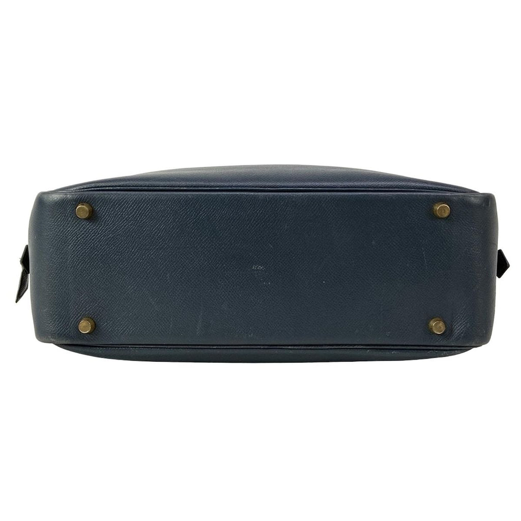 Hermes Handbag Plume 32 Dark Navy Gold — view 5