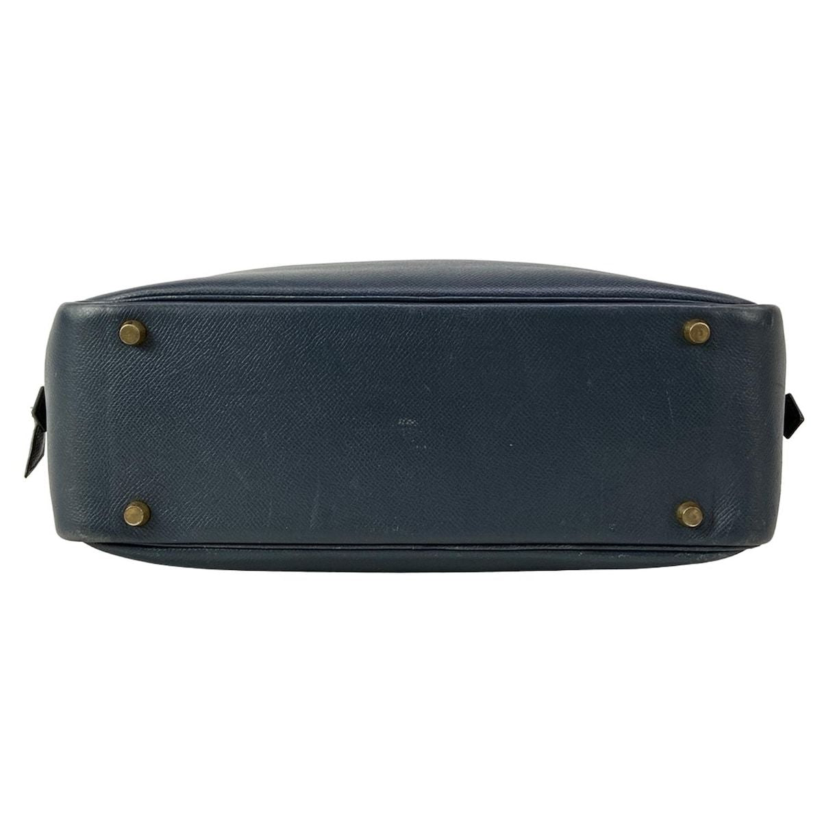 Hermes Handbag Plume 32 Dark Navy Gold — view 5