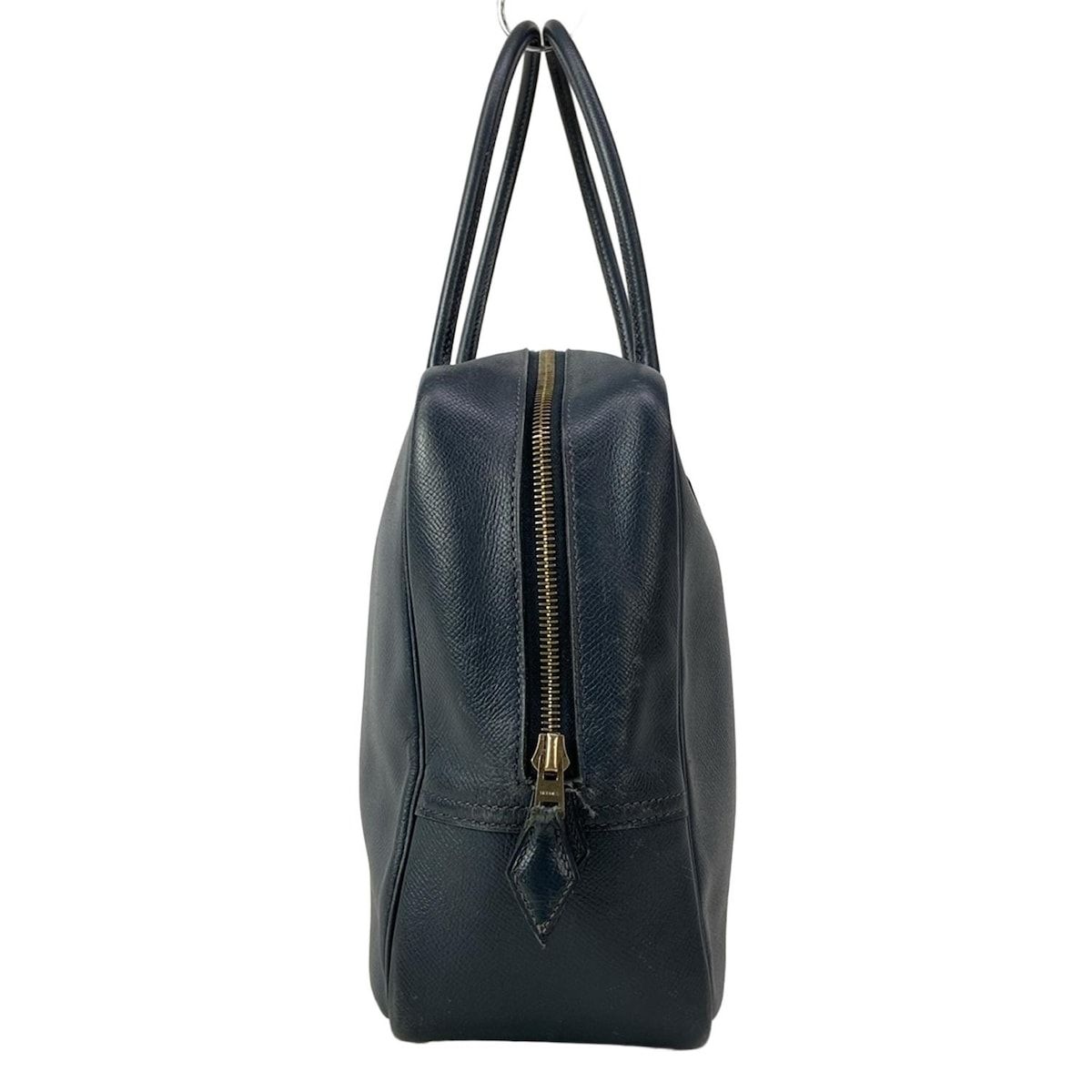 Hermes Handbag Plume 32 Dark Navy Gold — view 2