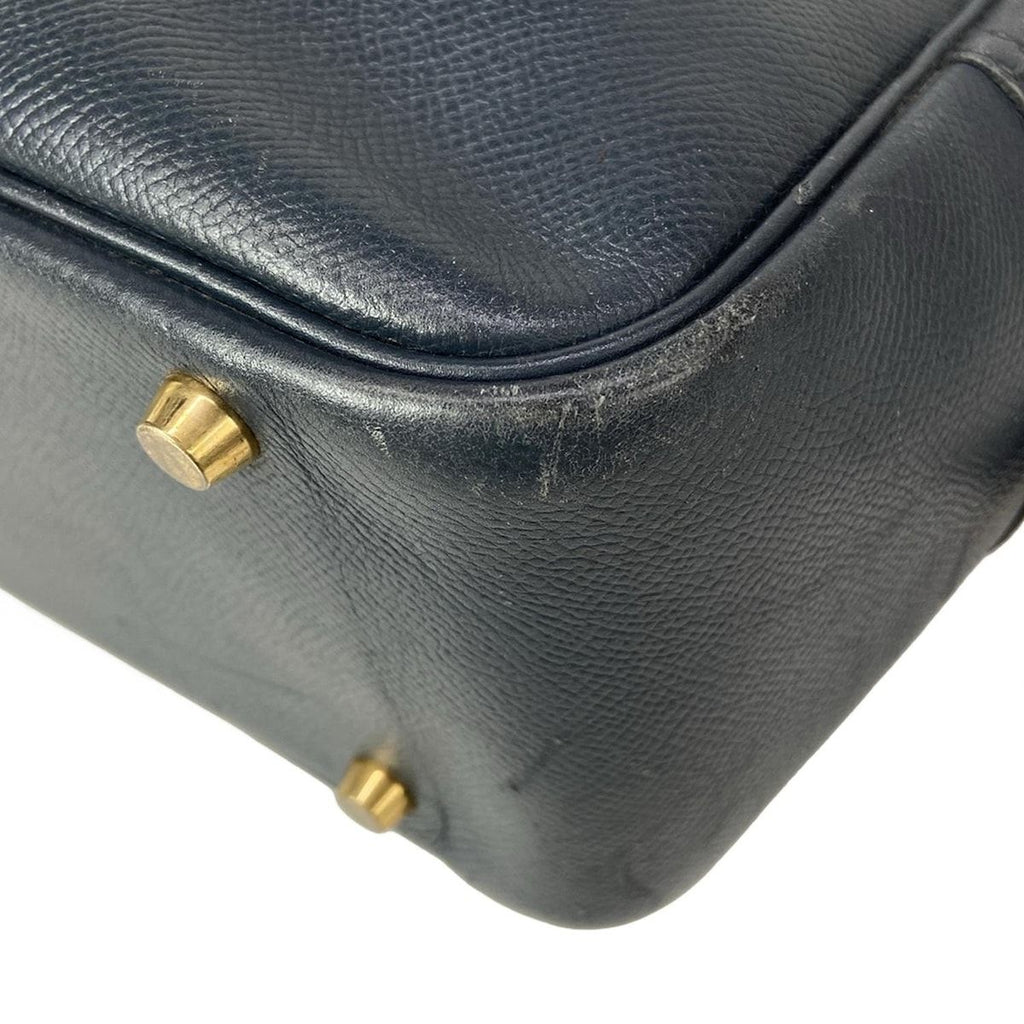 Hermes Handbag Plume 32 Dark Navy Gold — view 6