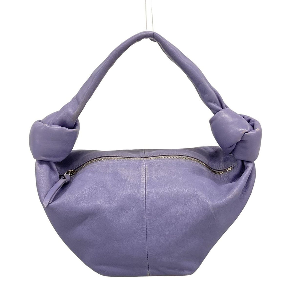 Bottega Veneta Handbag Double Knot Purple Leather