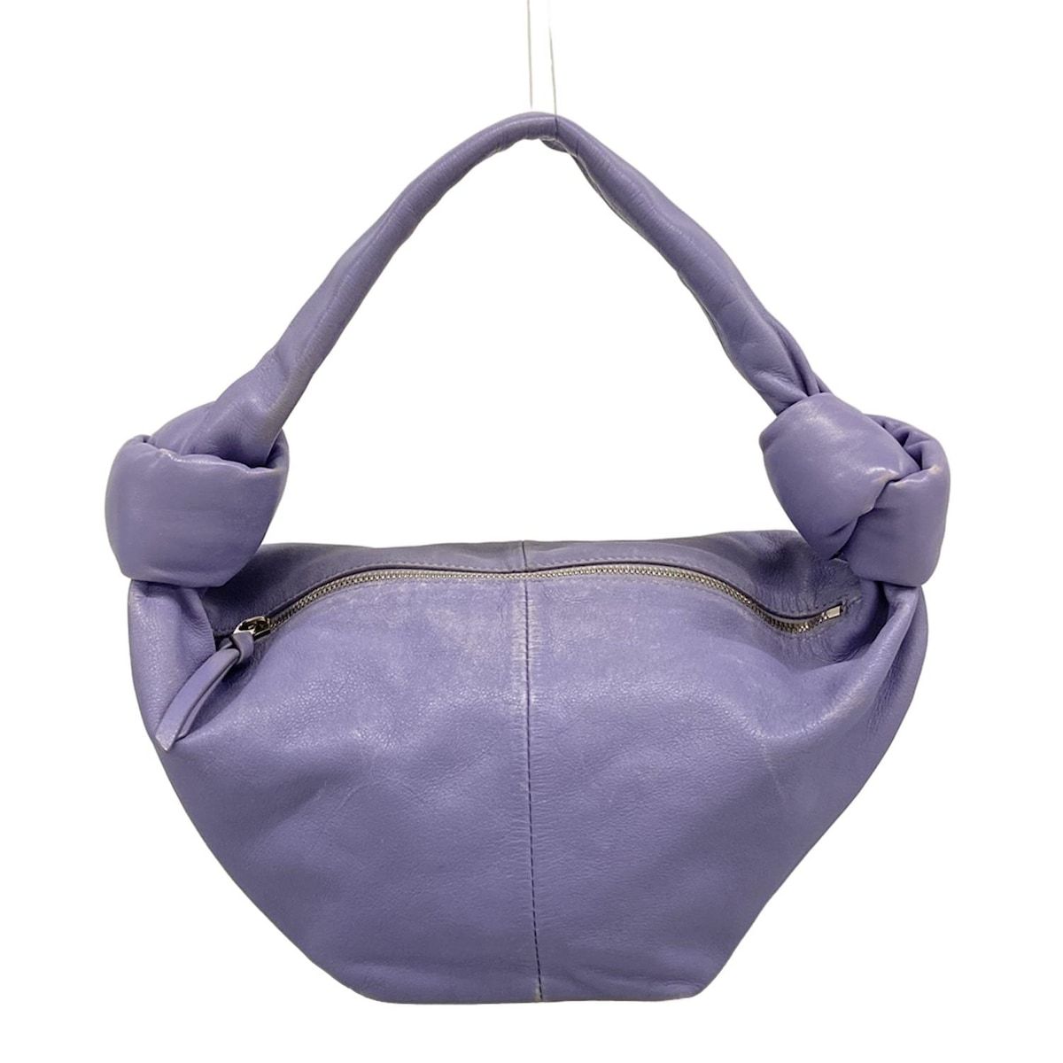 Bottega Veneta Handbag Double Knot Purple Leather