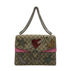 Gucci Shoulder Bag Dionysus Beige Pink Multi Chain Rhinestone