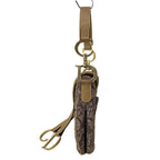 Dior Double Saddle Bag Ivory Dark Brown Beige Leather — view 4