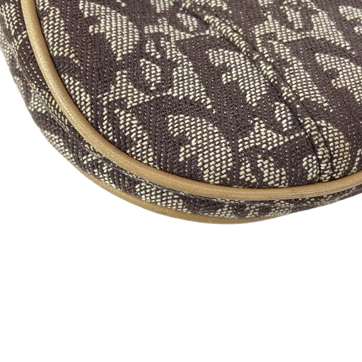 Dior Double Saddle Bag Ivory Dark Brown Beige Leather — view 7