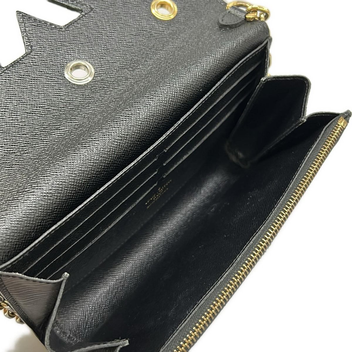 Louis Vuitton Wallet Twist Portefeuille Chain Noir Multi Leather Shoulder — view 4