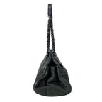 Chanel Shoulder Bag Mademoiselle Bowling Black Chain Silver Leather — view 2
