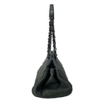 Chanel Shoulder Bag Mademoiselle Bowling Black Chain Silver Leather — view 4
