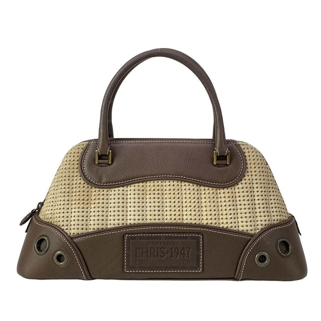 Dior Handbag Trailer Dark Brown Ivory Perforated Leather