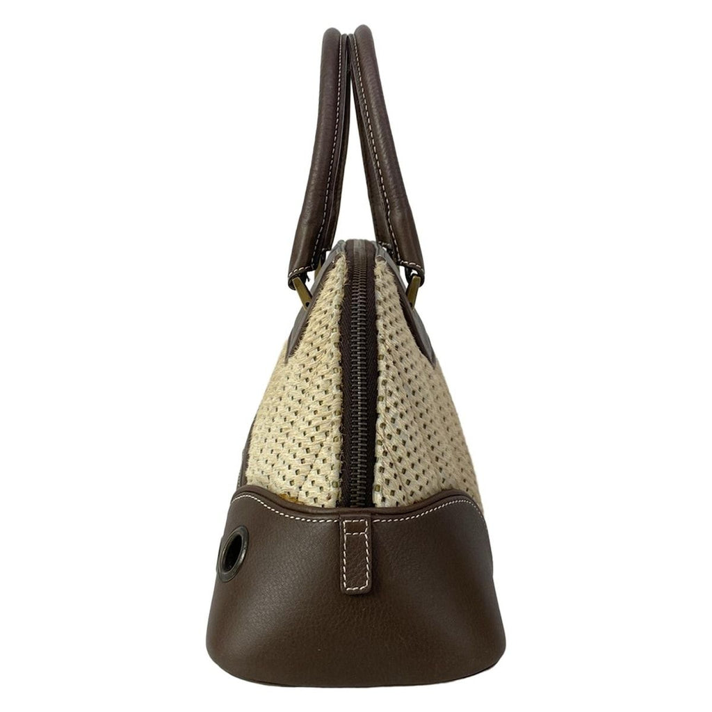 Dior Handbag Trailer Dark Brown Ivory Perforated Leather — view 4