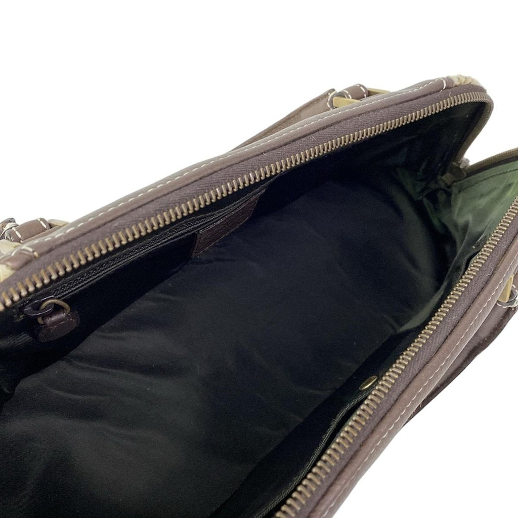Dior Handbag Trailer Dark Brown Ivory Perforated Leather — view 7