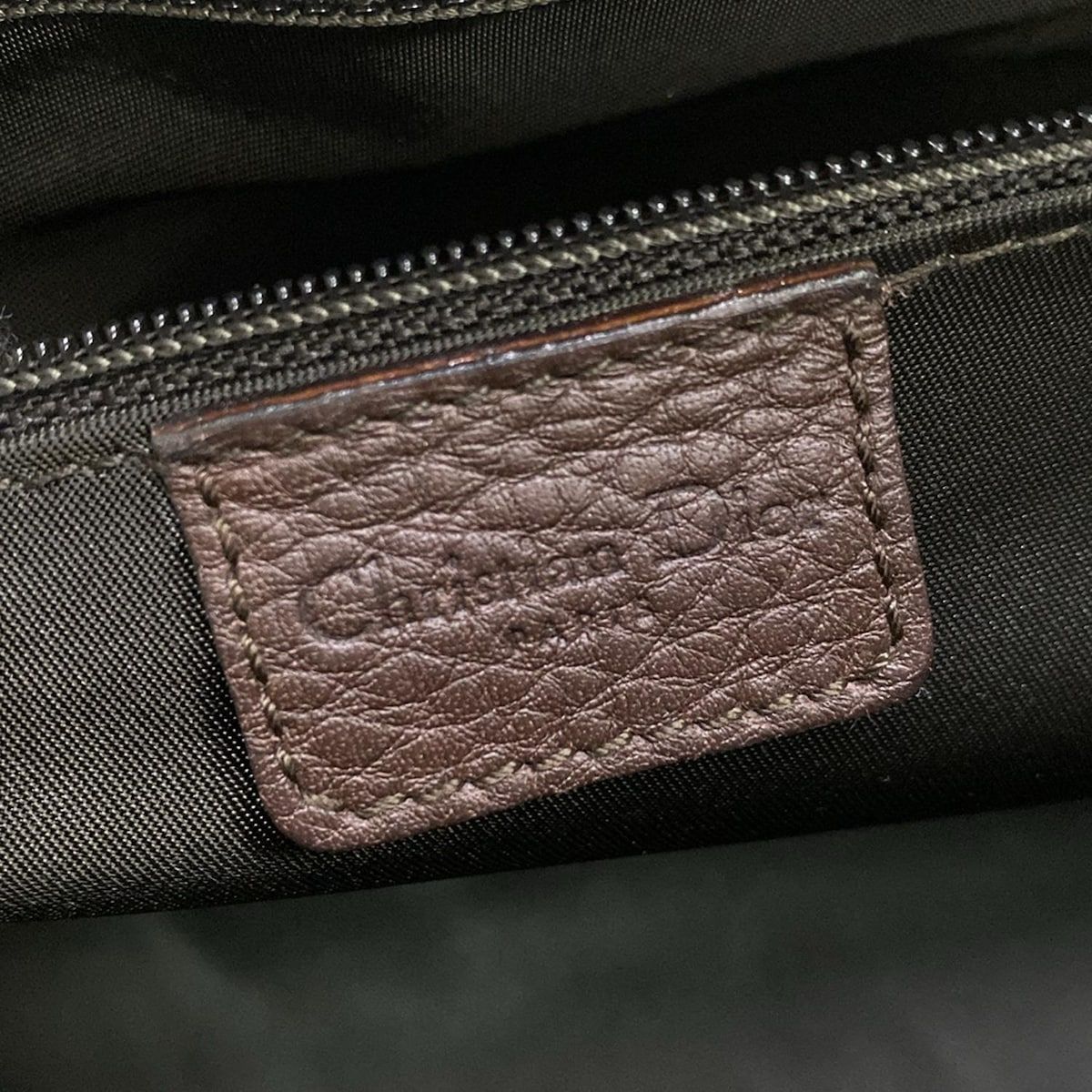 Dior Handbag Trailer Dark Brown Ivory Perforated Leather — view 9