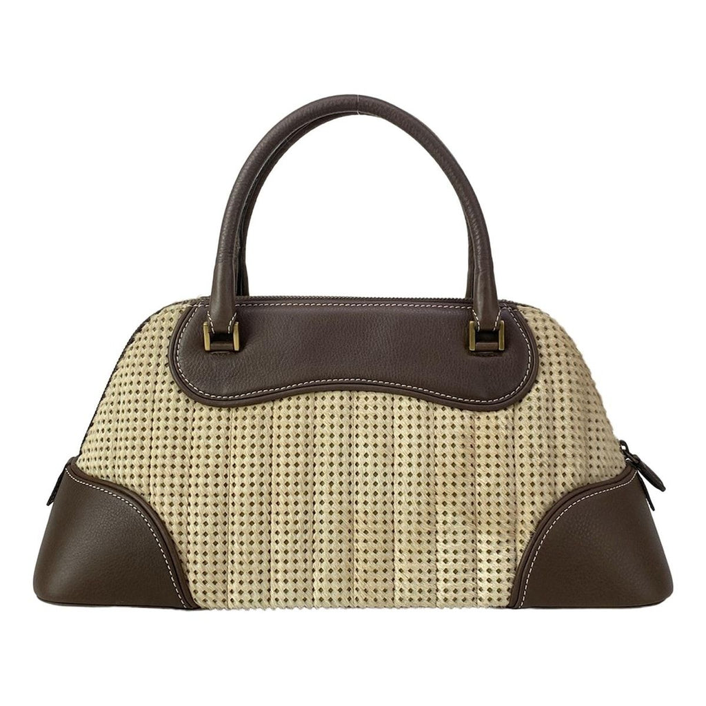Dior Handbag Trailer Dark Brown Ivory Perforated Leather — view 3