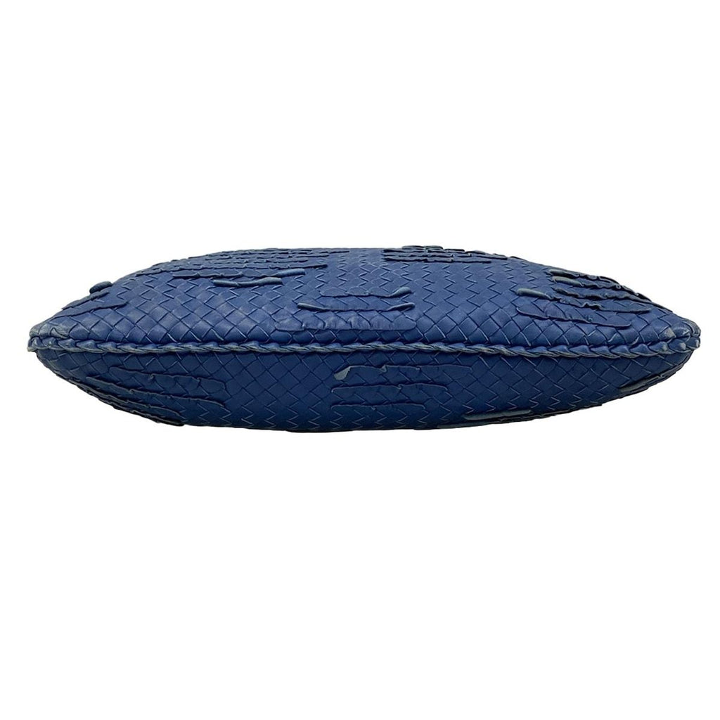 Bottega Veneta Handbag Intrecciato Blue Ruffle Leather — view 5
