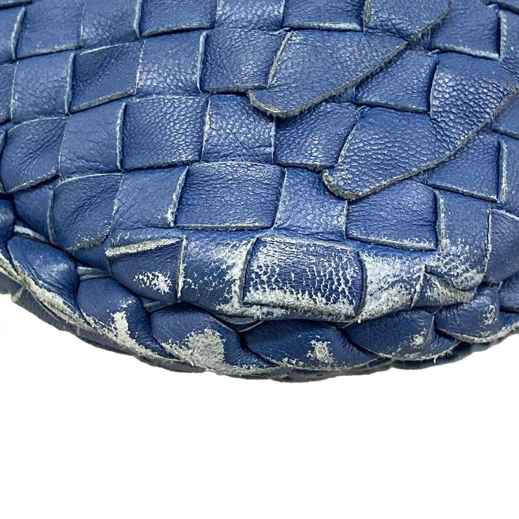 Bottega Veneta Handbag Intrecciato Blue Ruffle Leather — view 6