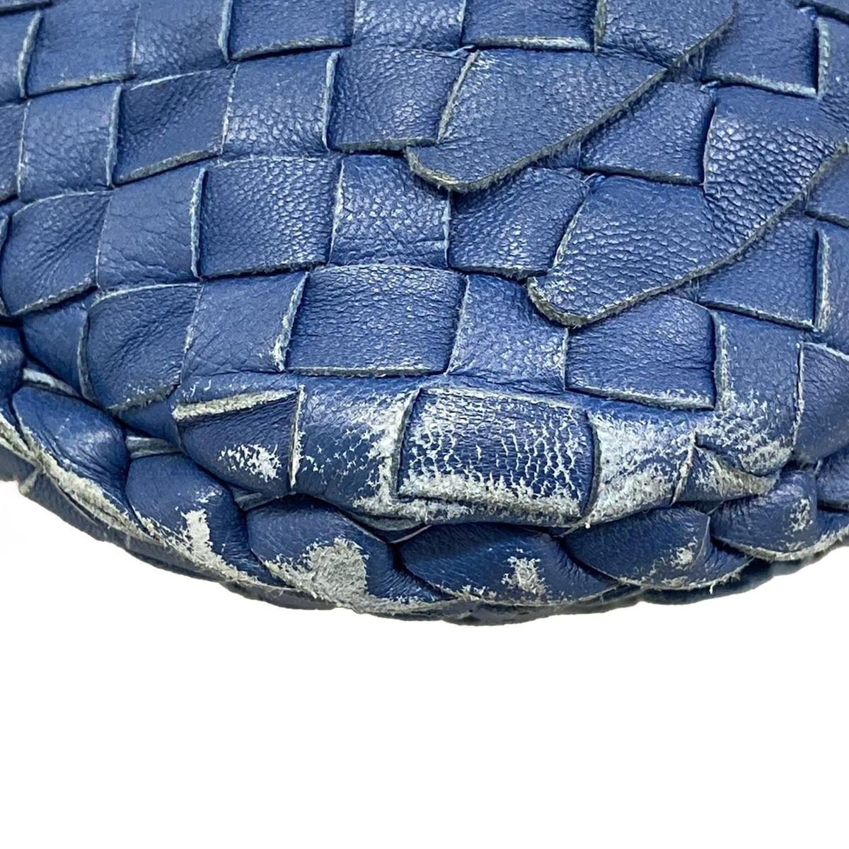 Bottega Veneta Handbag Intrecciato Blue Ruffle Leather — view 6
