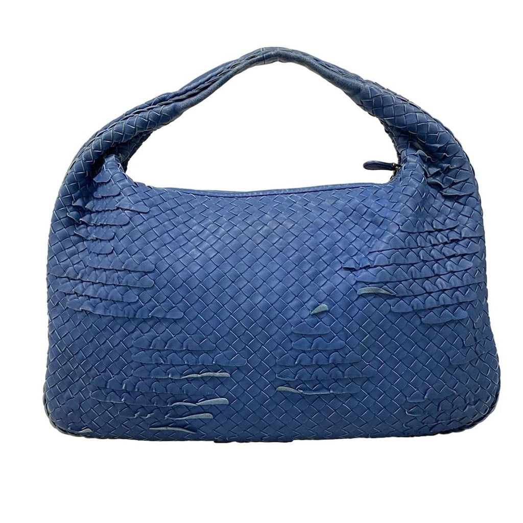 Bottega Veneta Handbag Intrecciato Blue Ruffle Leather — view 3