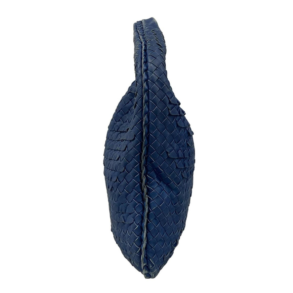 Bottega Veneta Handbag Intrecciato Blue Ruffle Leather — view 2