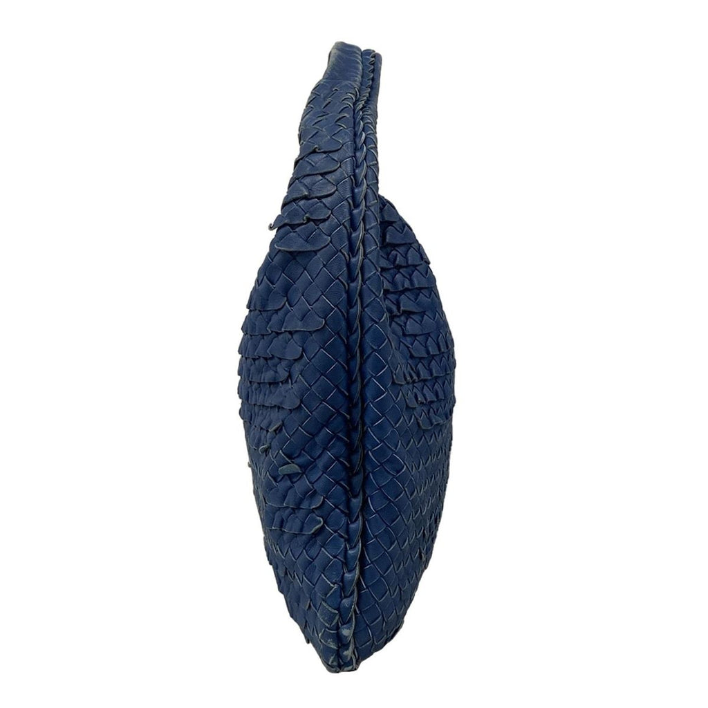 Bottega Veneta Handbag Intrecciato Blue Ruffle Leather — view 4