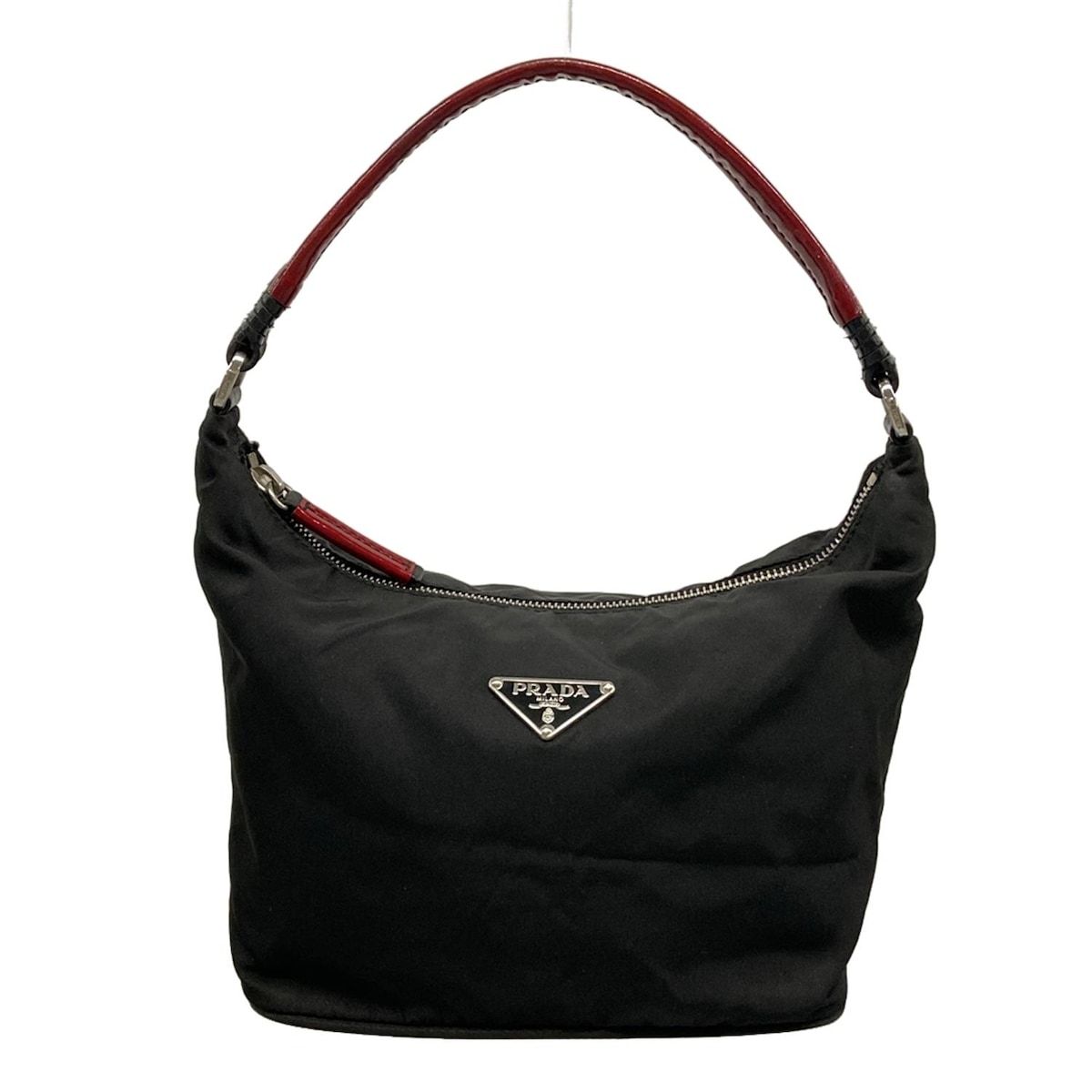 Prada Handbag Black Red Leather