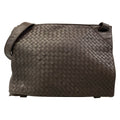 Bottega Veneta Shoulder Bag Intrecciato Dark Brown Leather