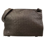 Bottega Veneta Shoulder Bag Intrecciato Dark Brown Leather
