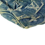 Louis Vuitton Shoulder Bag Monogram Denim Mini Pleaty Blue Cotton — view 9