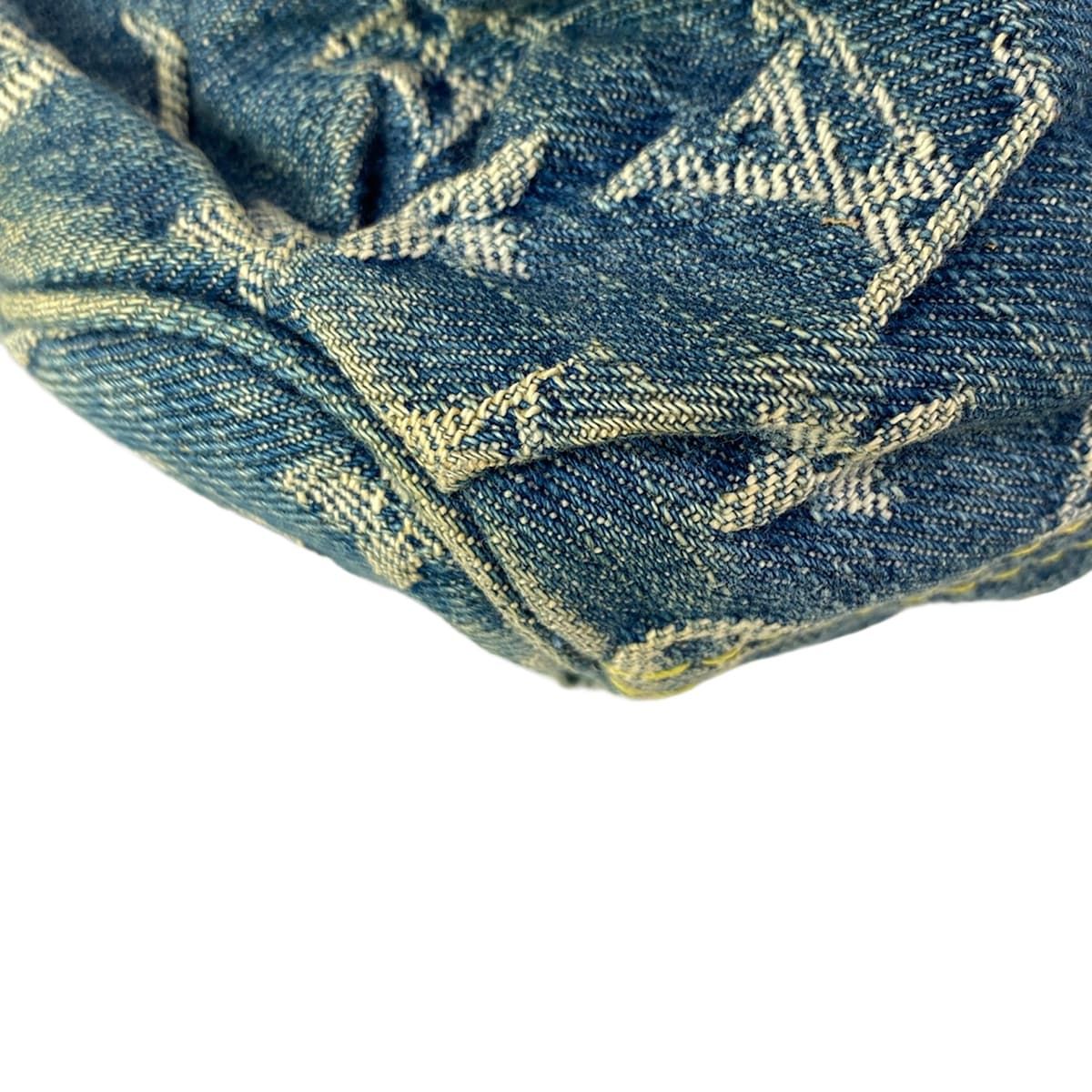 Louis Vuitton Shoulder Bag Monogram Denim Mini Pleaty Blue Cotton — view 9
