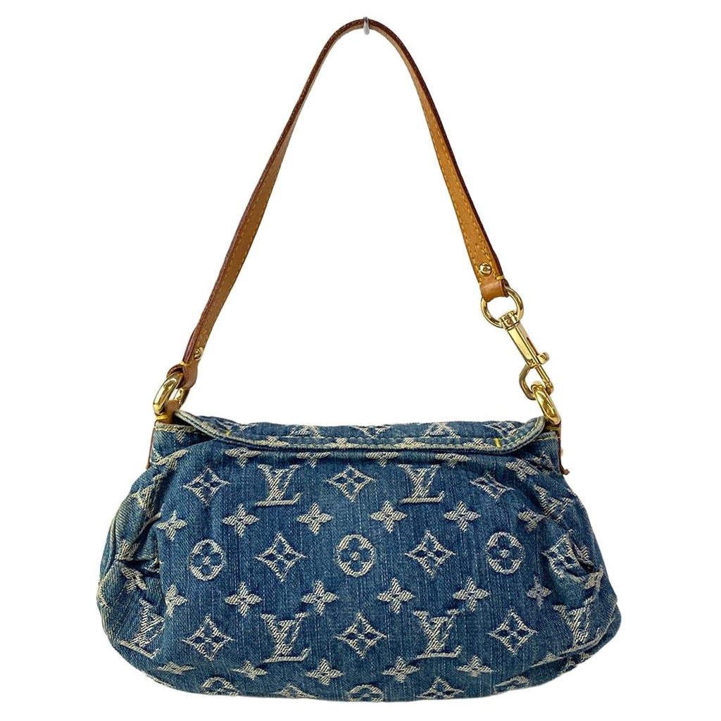 Louis Vuitton Shoulder Bag Monogram Denim Mini Pleaty Blue Cotton — view 3