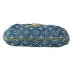 Louis Vuitton Shoulder Bag Monogram Denim Mini Pleaty Blue Cotton — view 5